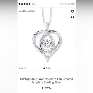 Unstoppable Love Necklace Lab-Created
Sapphire Sterling Silver